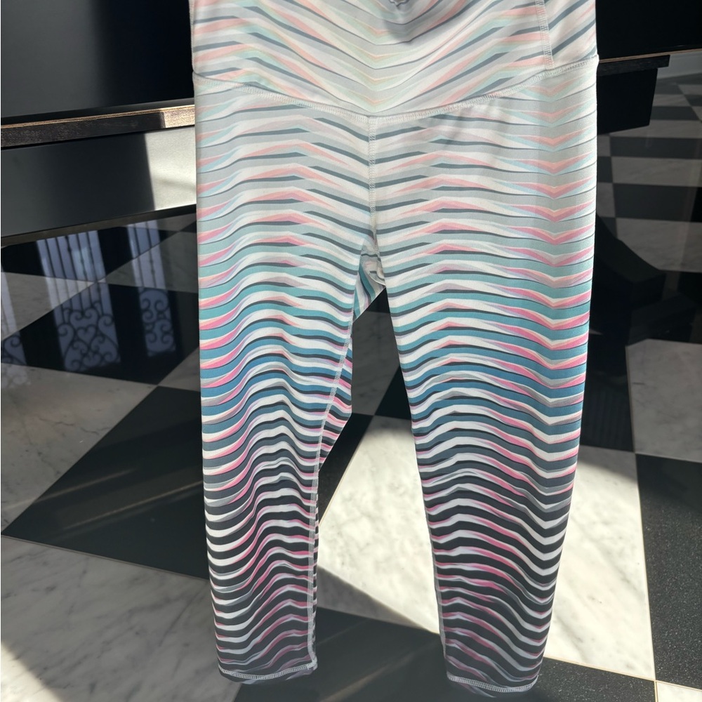 Athleta Kids Pastel Striped Leggings